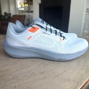 Nike Pegasus 40 Trail Running Shoes White Grey Orange Men’s 10.5 Training